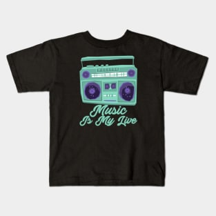 Music Is My Life Kids T-Shirt